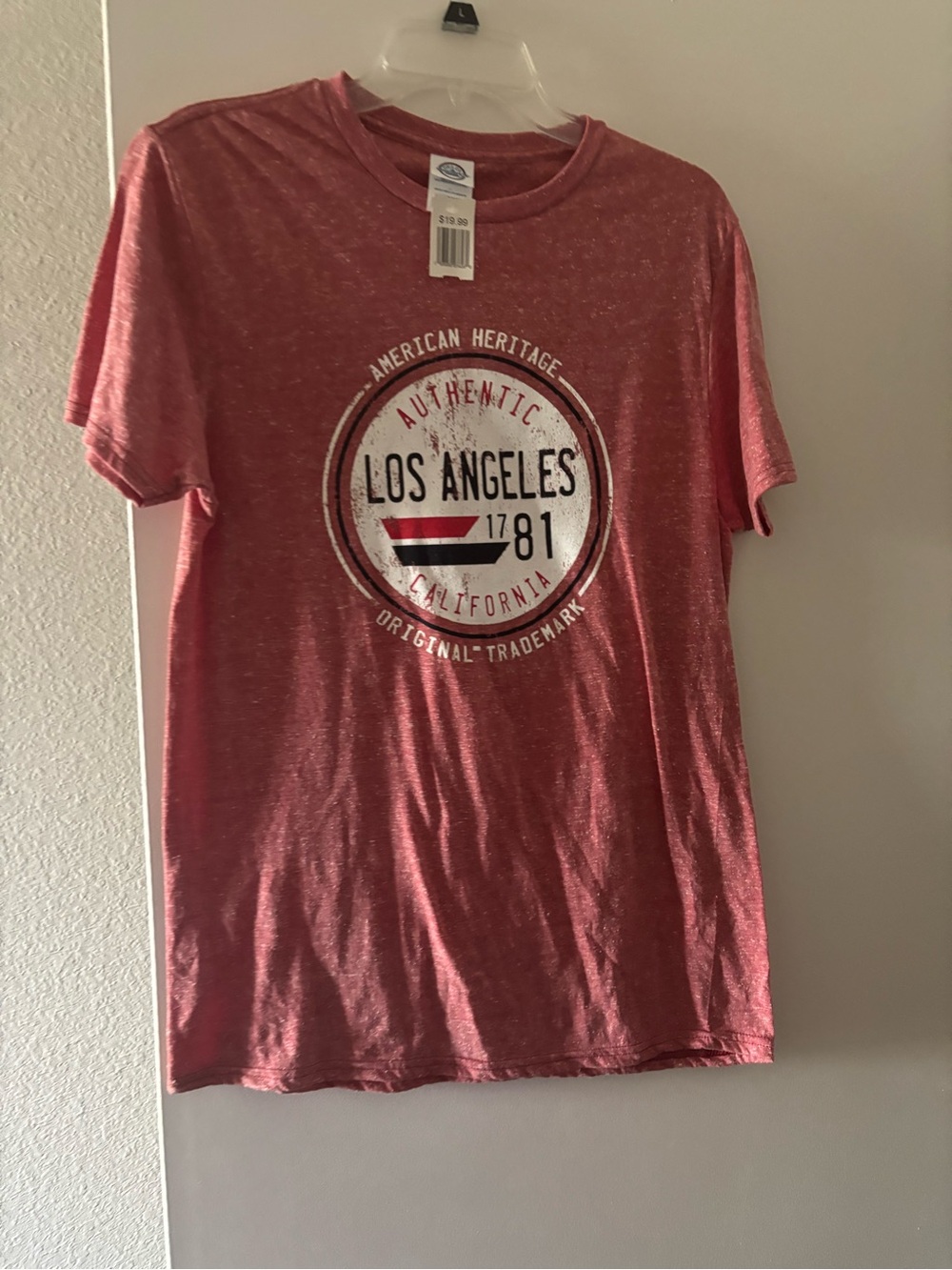 Authentic Los Angeles Graphic Tee - Red - Unknown Brand